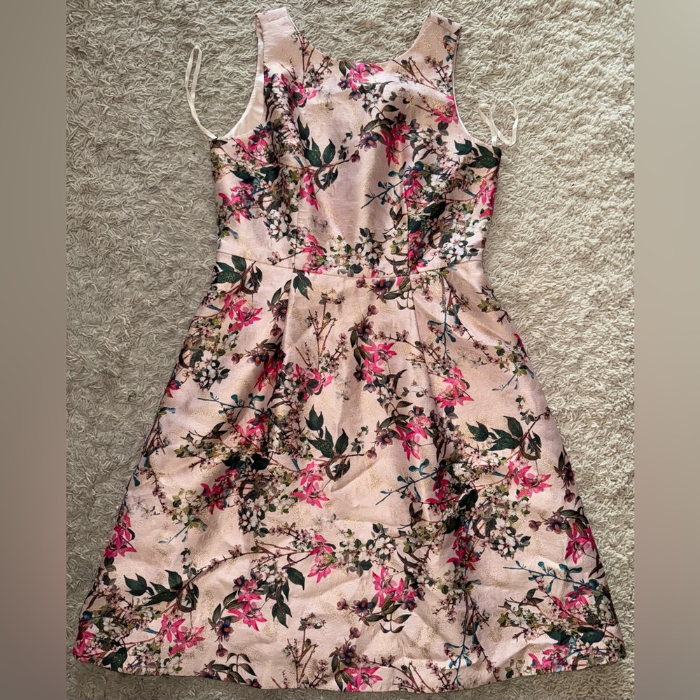 Ted Baker London Pink Floral Midi Dress